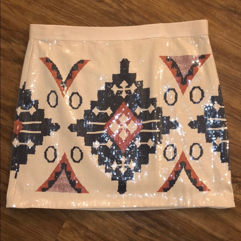 Chelsea & Violet sequin alps pattern skirt